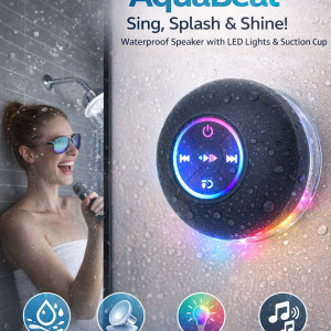 technology and beauty tech and beauty products AquaBeat™ waterproof Bluetooth speaker designed to bring music