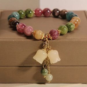 BloomCharm™ – Colorful Crystal Flower Bracelet